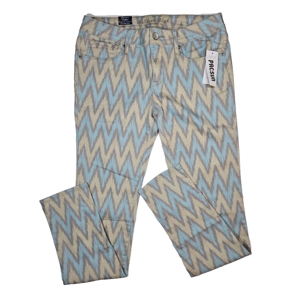 PacSun Bullhead Women's Zigzag Chevron Skinny Jeans Size 11 NWT